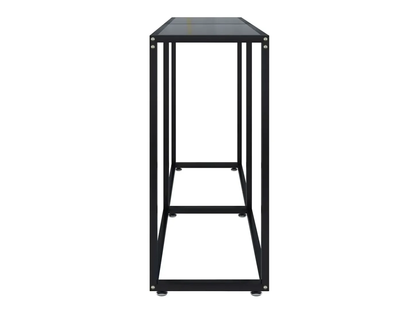 Mesa consola preto 140x35x75,5 cm vidro temperado