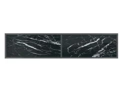 Mesa consola preto 160x35x75,5 cm vidro temperado