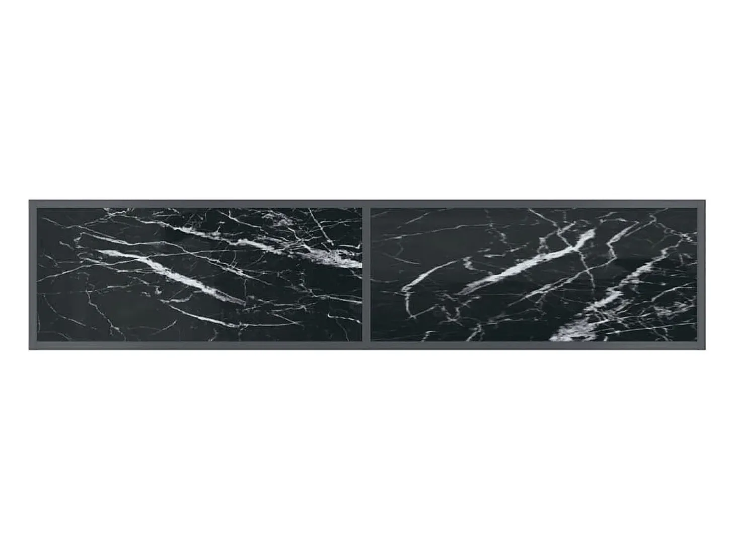 Mesa consola preto 160x35x75,5 cm vidro temperado