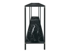 Mesa consola preto 160x35x75,5 cm vidro temperado
