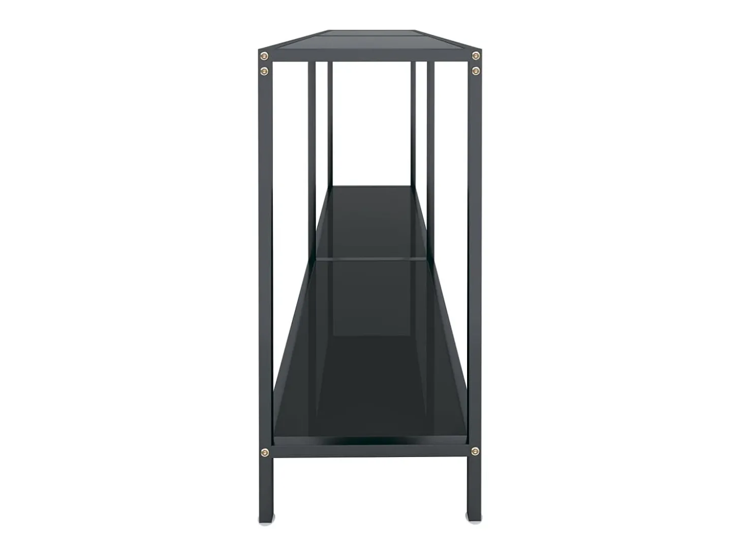 Mesa consola preto 140x35x75,5 cm vidro temperado