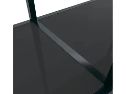 Mesa consola preto 140x35x75,5 cm vidro temperado
