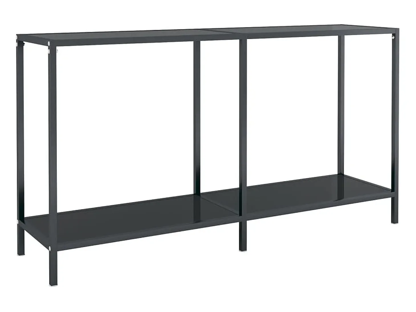 Mesa consola preto 140x35x75,5 cm vidro temperado