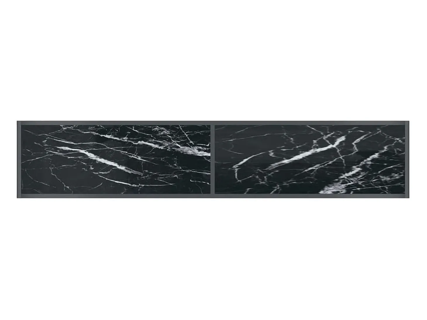 Mesa consola preto 180x35x75,5 cm vidro temperado PT942541