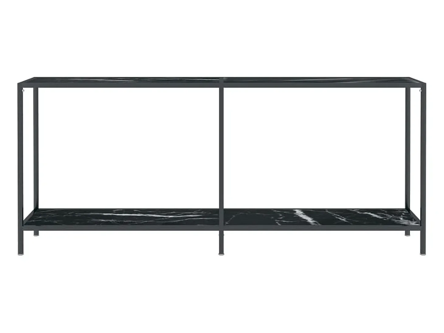 Mesa consola preto 180x35x75,5 cm vidro temperado PT942541