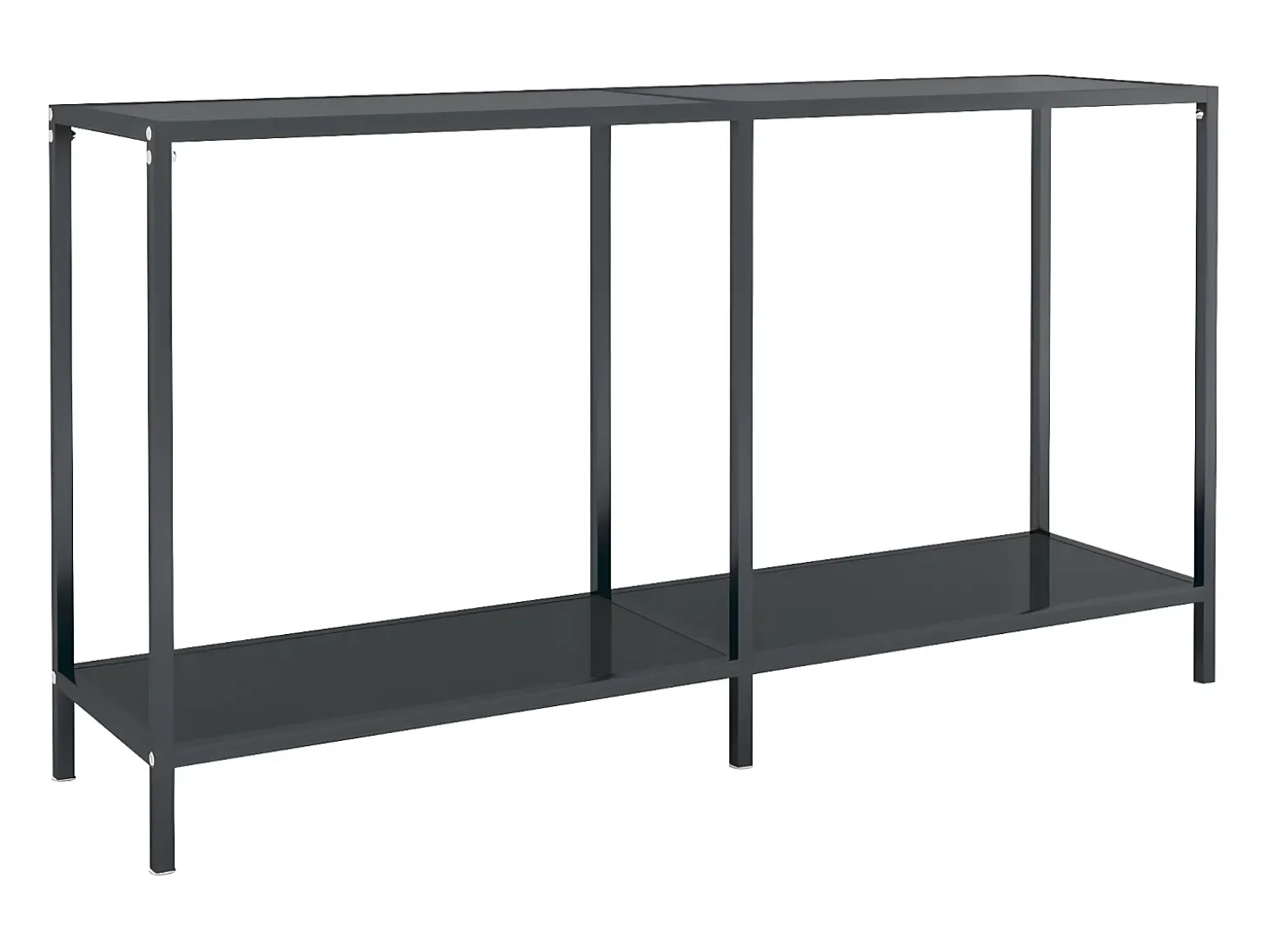 Mesa consola preto 140x35x75,5 cm vidro temperado PT310451