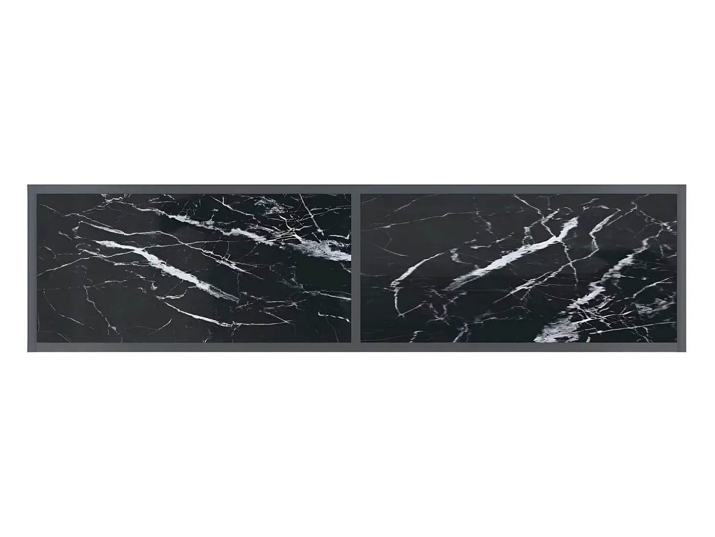 Mesa consola preto 140x35x75,5 cm vidro temperado PT899882