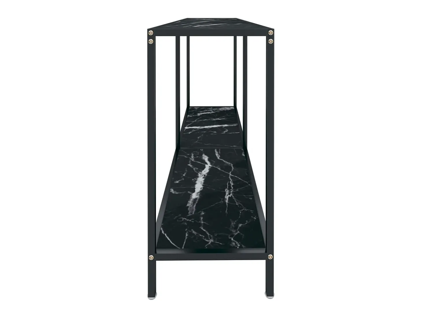 Mesa consola preto 140x35x75,5 cm vidro temperado PT899882
