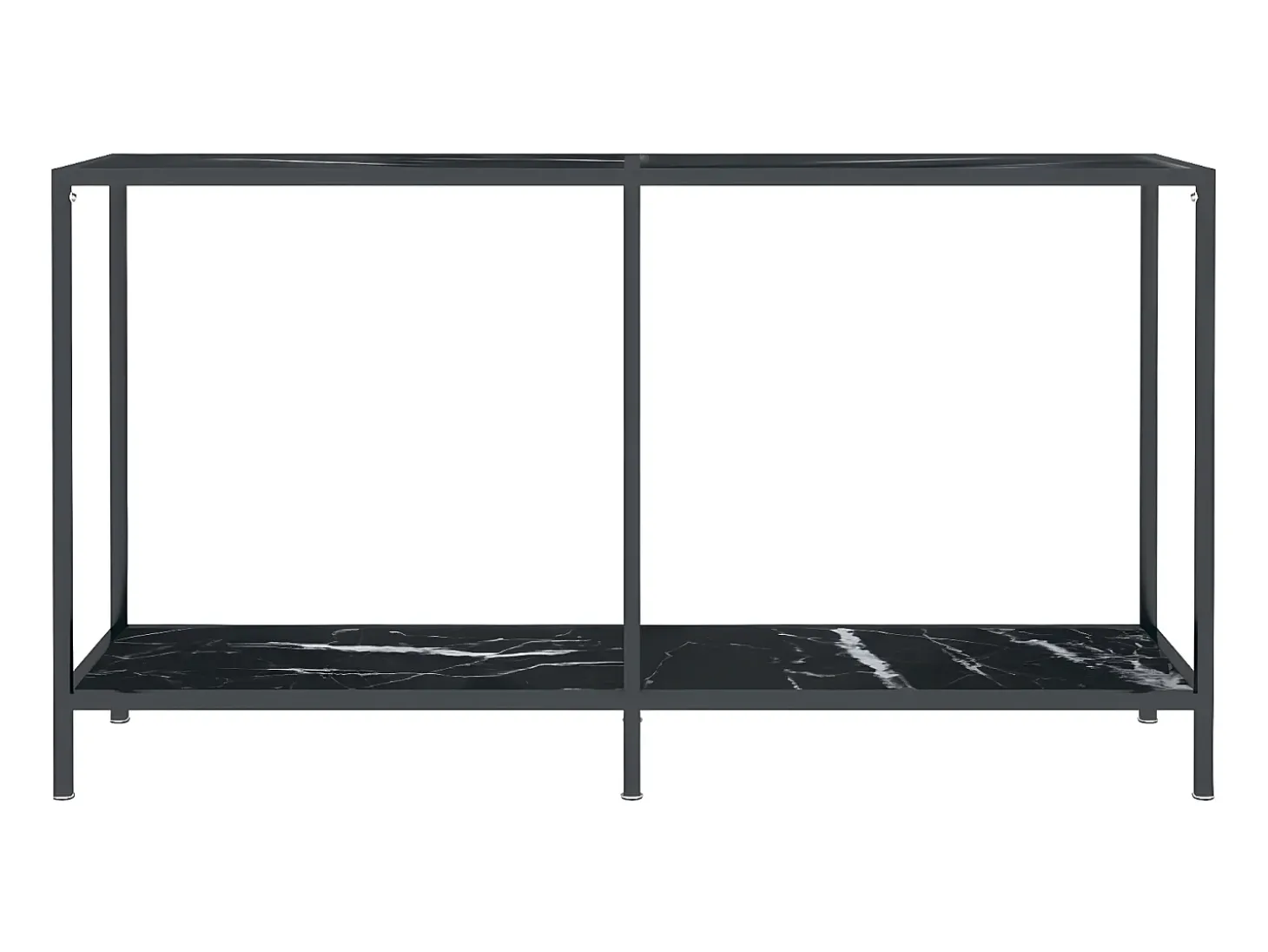 Mesa consola preto 140x35x75,5 cm vidro temperado PT899882
