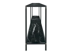 Mesa consola preto 180x35x75,5 cm vidro temperado