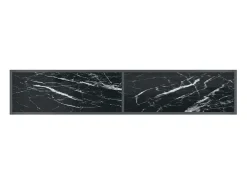 Mesa consola preto 180x35x75,5 cm vidro temperado