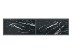 Mesa consola preto 140x35x75,5 cm vidro temperado