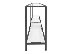 Mesa consola transparente 180x35x75,5 cm vidro temperado PT828689