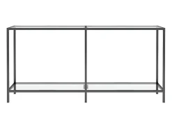 Mesa consola transparente 160x35x75,5 cm vidro temperado PT634785