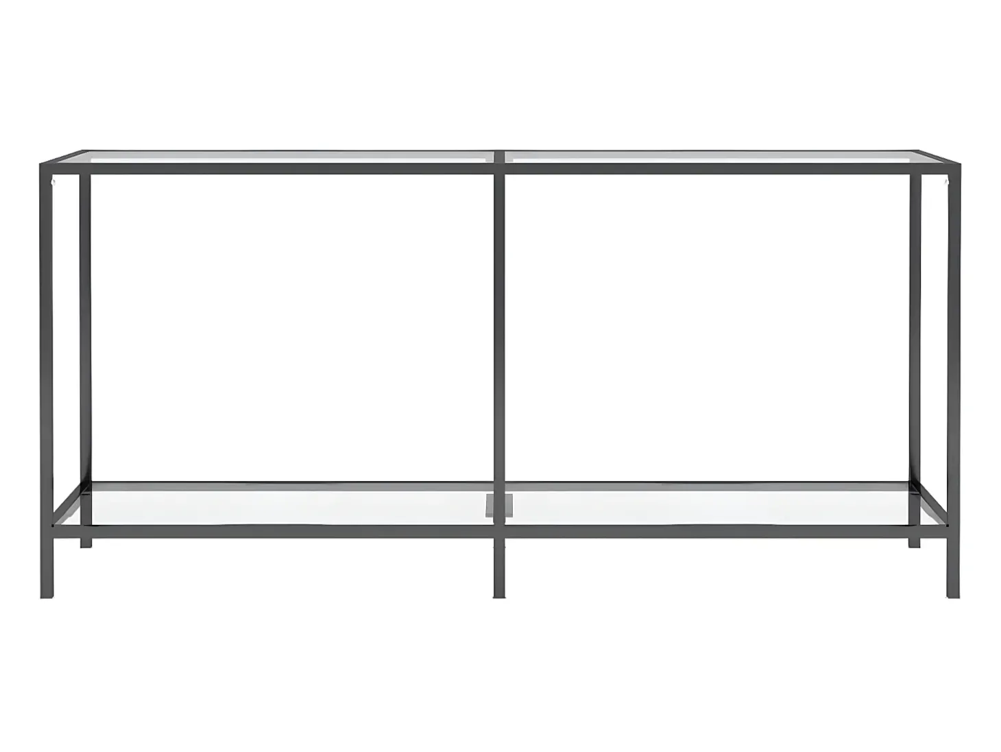 Mesa consola transparente 160x35x75,5 cm vidro temperado PT634785