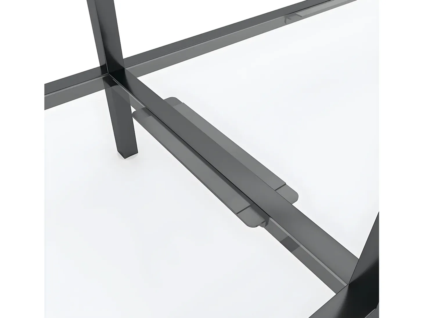 Mesa consola transparente 160x35x75,5 cm vidro temperado PT634785
