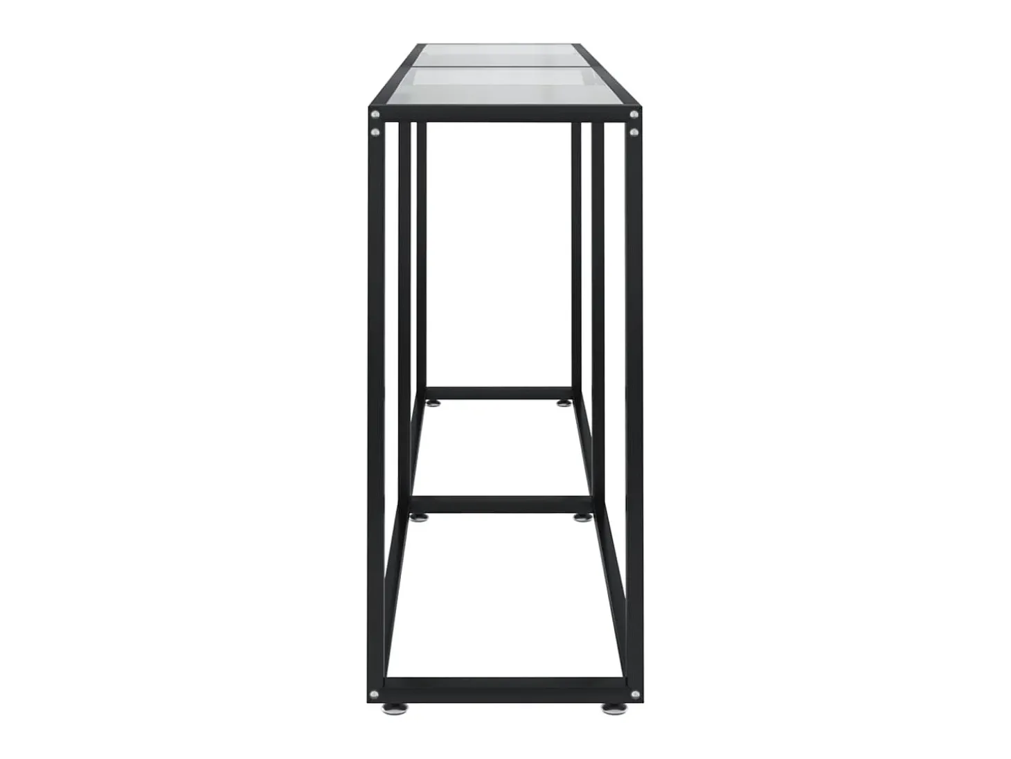 Mesa consola transparente 160x35x75,5 cm vidro temperado PT669374