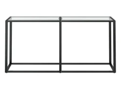 Mesa consola transparente 160x35x75,5 cm vidro temperado PT669374