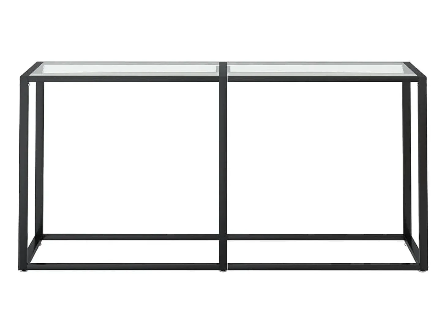 Mesa consola transparente 160x35x75,5 cm vidro temperado PT669374