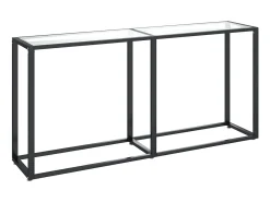 Mesa consola transparente 160x35x75,5 cm vidro temperado PT669374