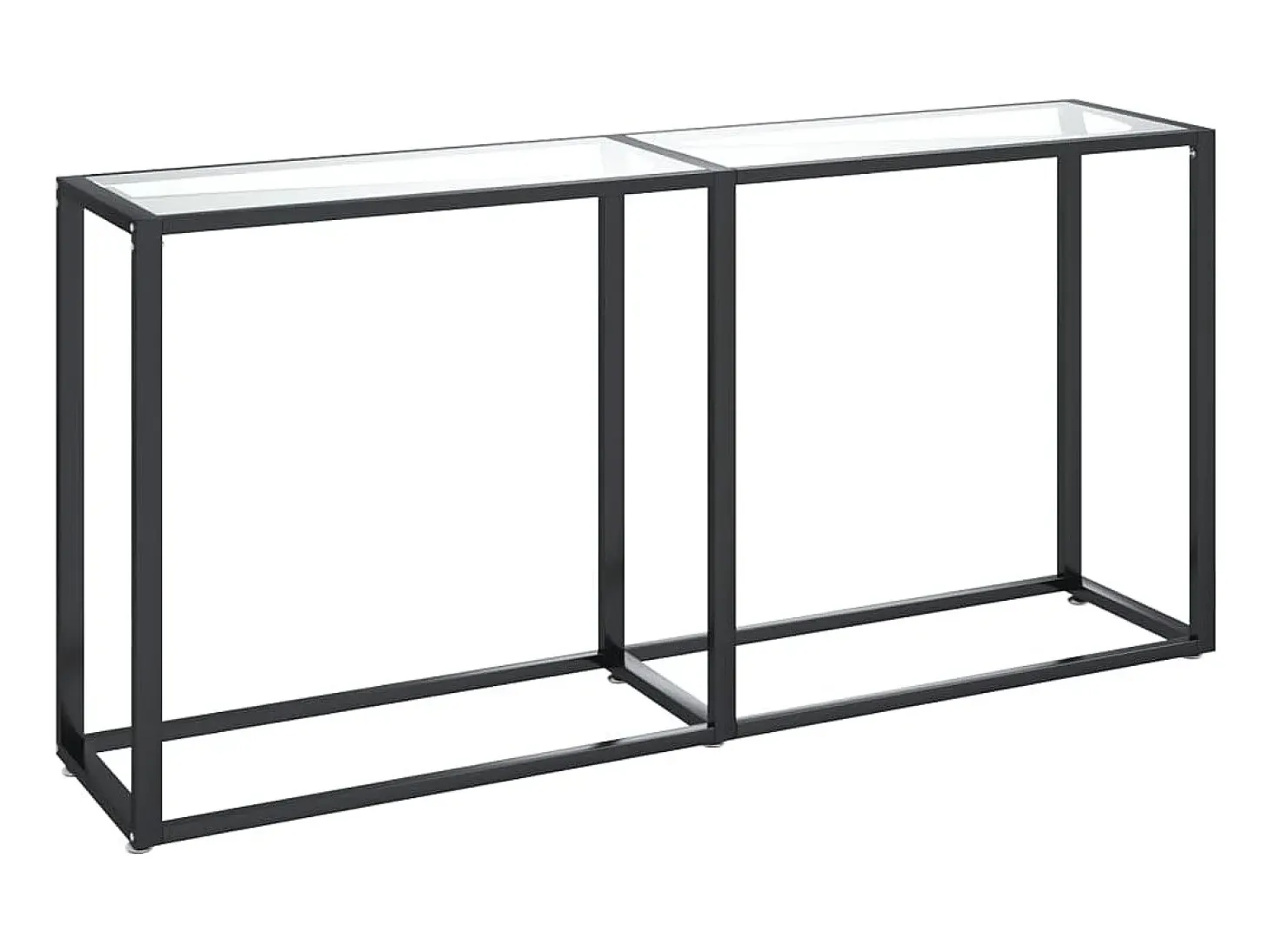 Mesa consola transparente 160x35x75,5 cm vidro temperado PT669374