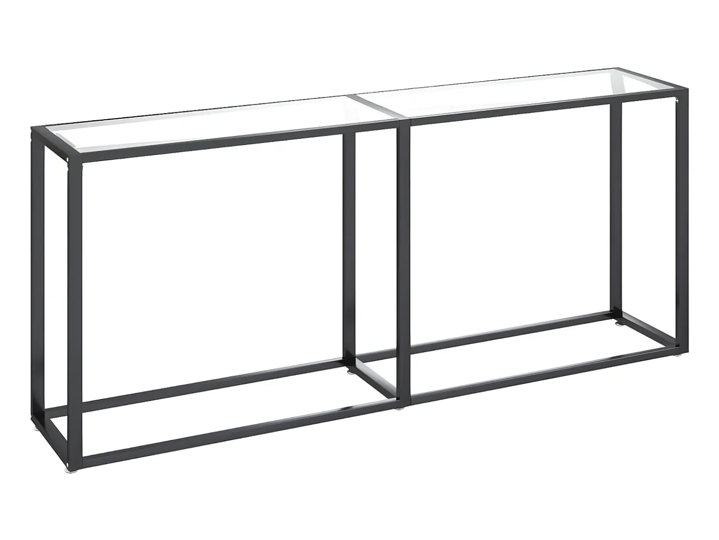 Mesa consola transparente 180x35x75,5 cm vidro temperado PT921788
