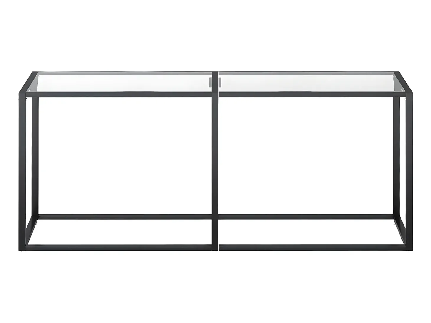 Mesa consola transparente 180x35x75,5 cm vidro temperado PT921788