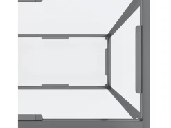 Mesa consola transparente 140x35x75,5 cm vidro temperado