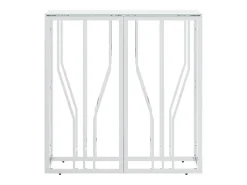 Mesa consola 70x30x70 cm aço inoxidável e vidro prateado PT948261