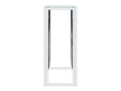 Mesa consola 110x30x70 cm aço inoxidável e vidro PT183754