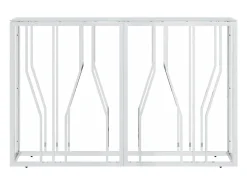 Mesa consola 110x30x70 cm aço inoxidável e vidro PT183754
