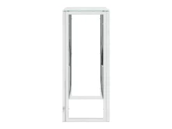 Mesa consola 70x30x70 cm aço inoxidável e vidro