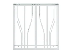 Mesa consola 70x30x70 cm aço inoxidável e vidro PT749282