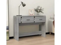 Mesa consola 100x39x75 cm derivados de madeira cinzento sonoma PT956713