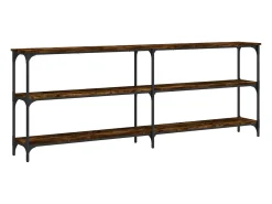 Mesa consola 200x29x75 cm derivados de madeira carvalho fumado