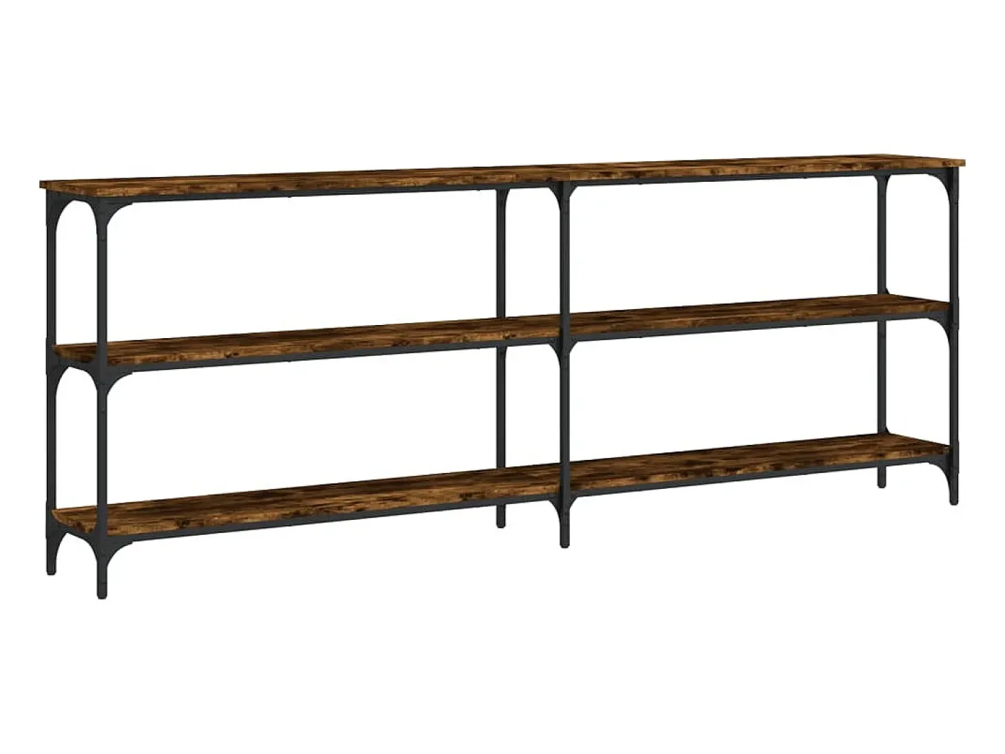 Mesa consola 200x29x75 cm derivados de madeira carvalho fumado