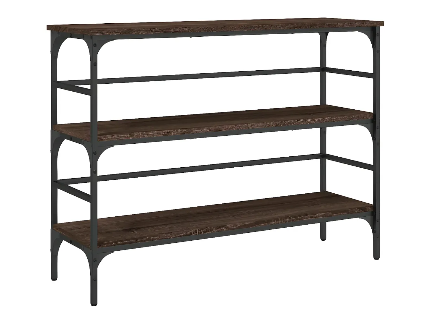Mesa consola 100x32x75 cm derivados madeira carvalho castanho PT485872