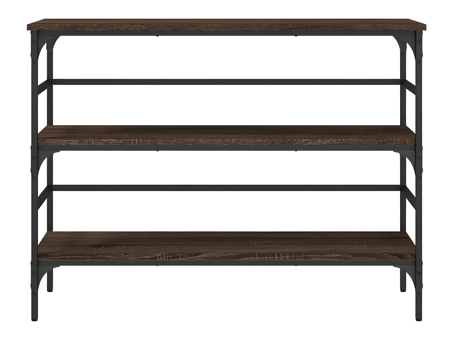Mesa consola 100x32x75 cm derivados madeira carvalho castanho PT485872