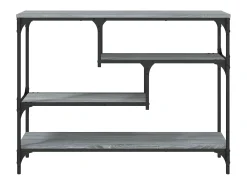 Mesa consola 100x30x75 cm derivados de madeira cinzento sonoma PT225922