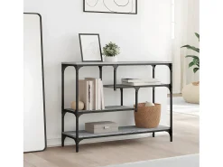Mesa consola 100x30x75 cm derivados de madeira cinzento sonoma PT225922