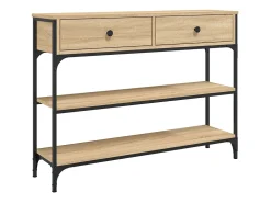 Mesa consola 100x25x75 cm derivados de madeira carvalho sonoma PT604393