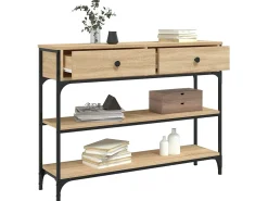 Mesa consola 100x25x75 cm derivados de madeira carvalho sonoma PT604393