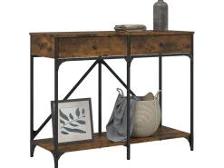 Mesa consola 100x39x78,5 cm derivados madeira carvalho fumado PT682835