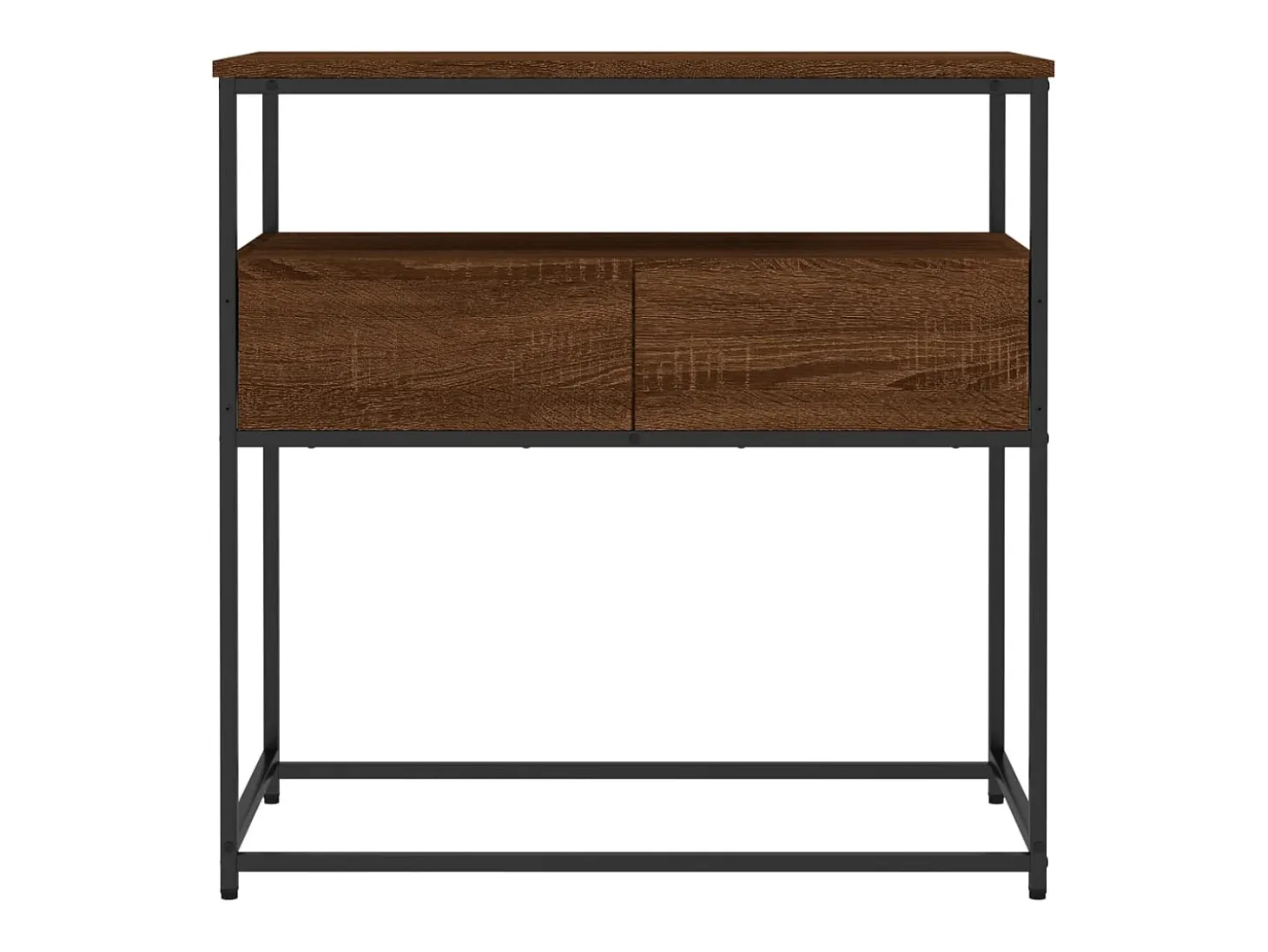 Mesa consola 75x40x75 cm derivados de madeira carvalho castanho