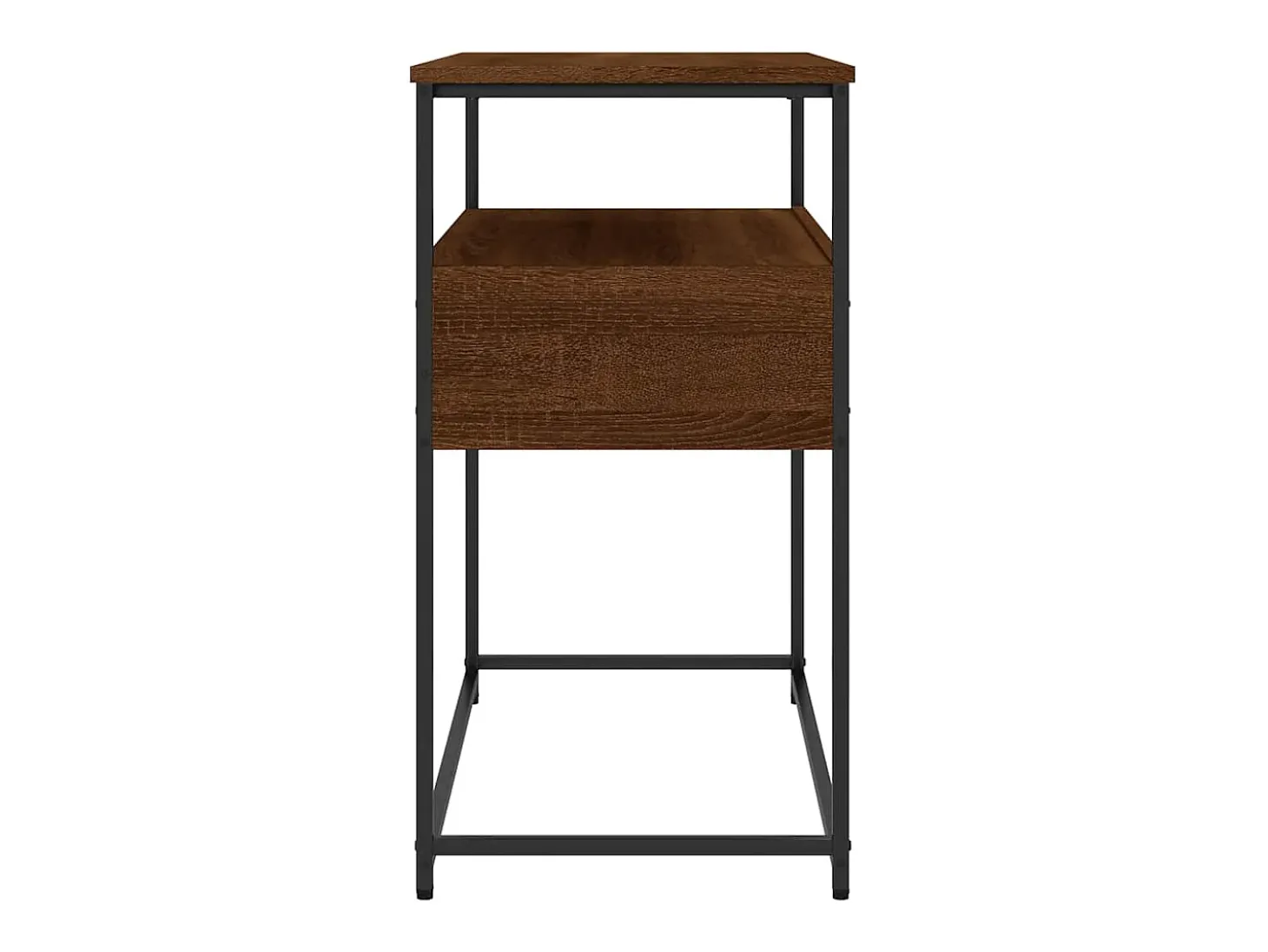 Mesa consola 75x40x75 cm derivados de madeira carvalho castanho