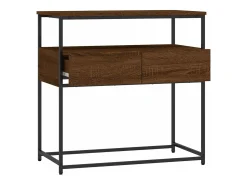 Mesa consola 75x40x75 cm derivados de madeira carvalho castanho