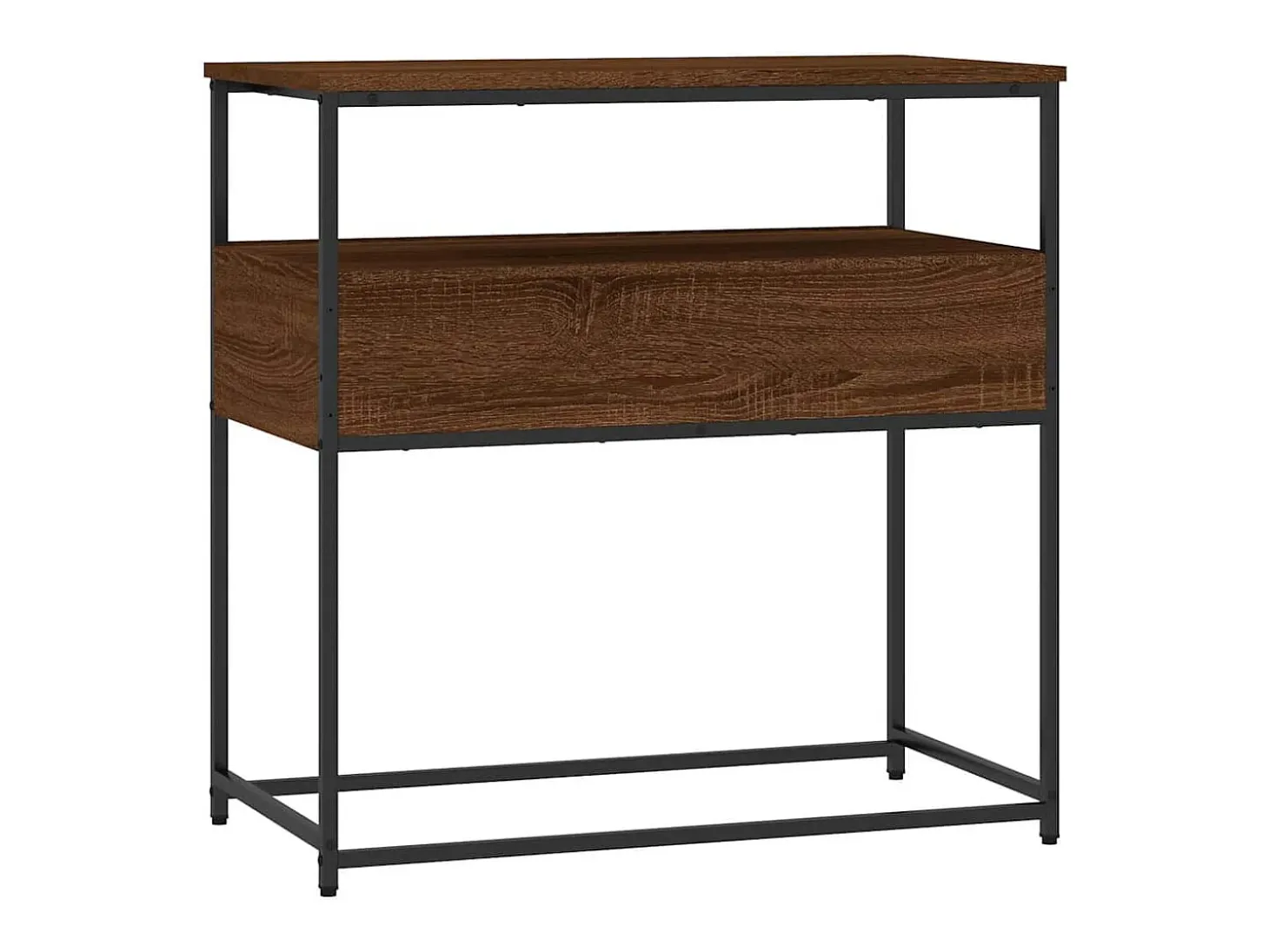 Mesa consola 75x40x75 cm derivados de madeira carvalho castanho