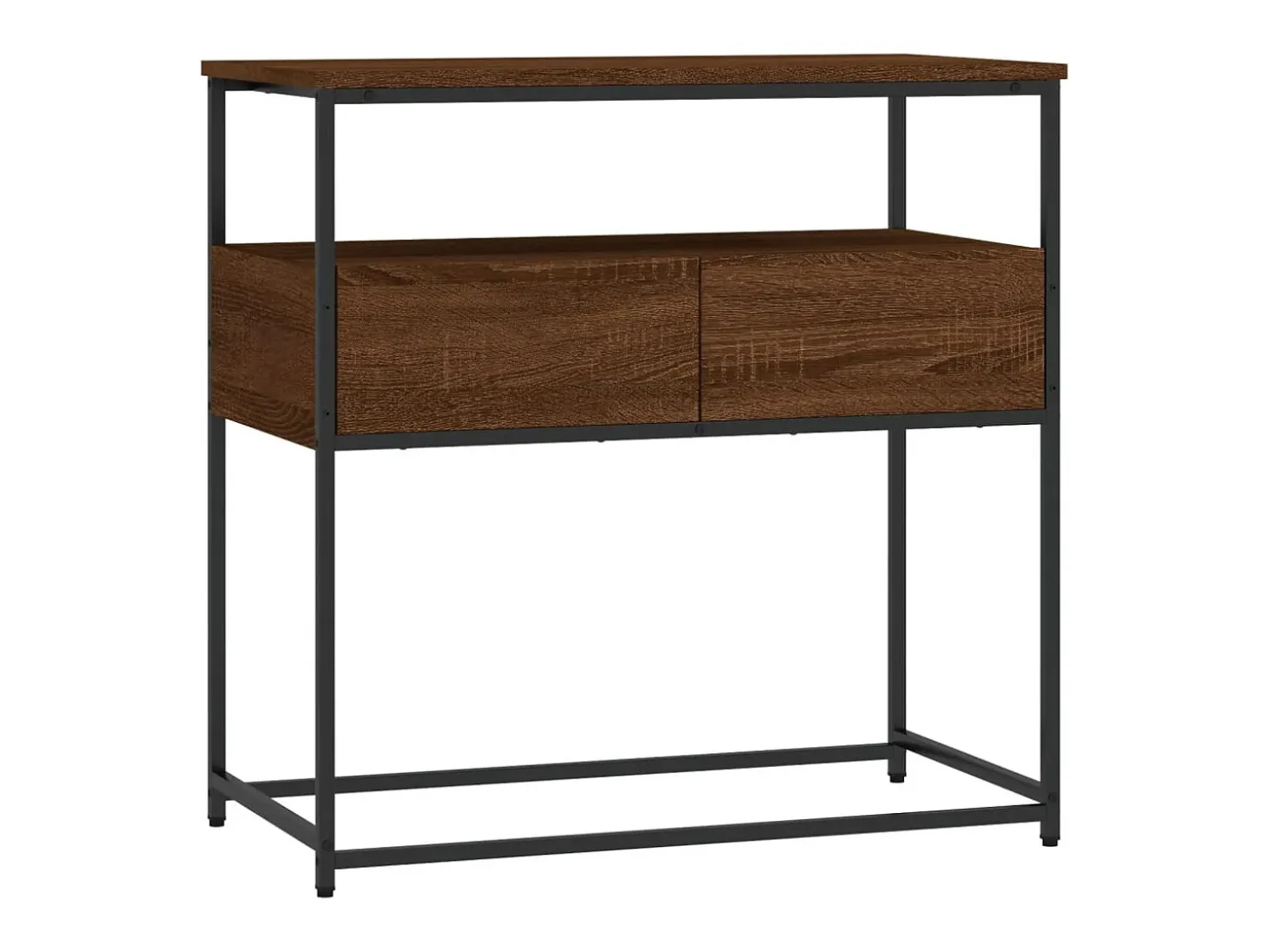 Mesa consola 75x40x75 cm derivados de madeira carvalho castanho