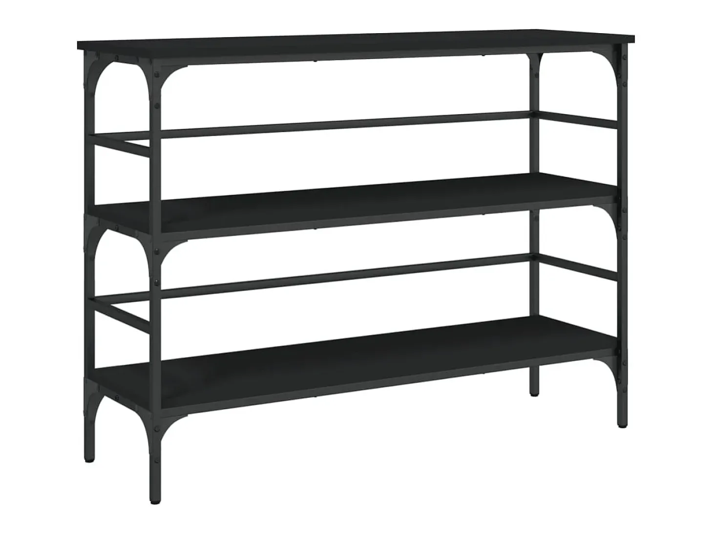 Mesa consola 100x32x75 cm derivados de madeira preto