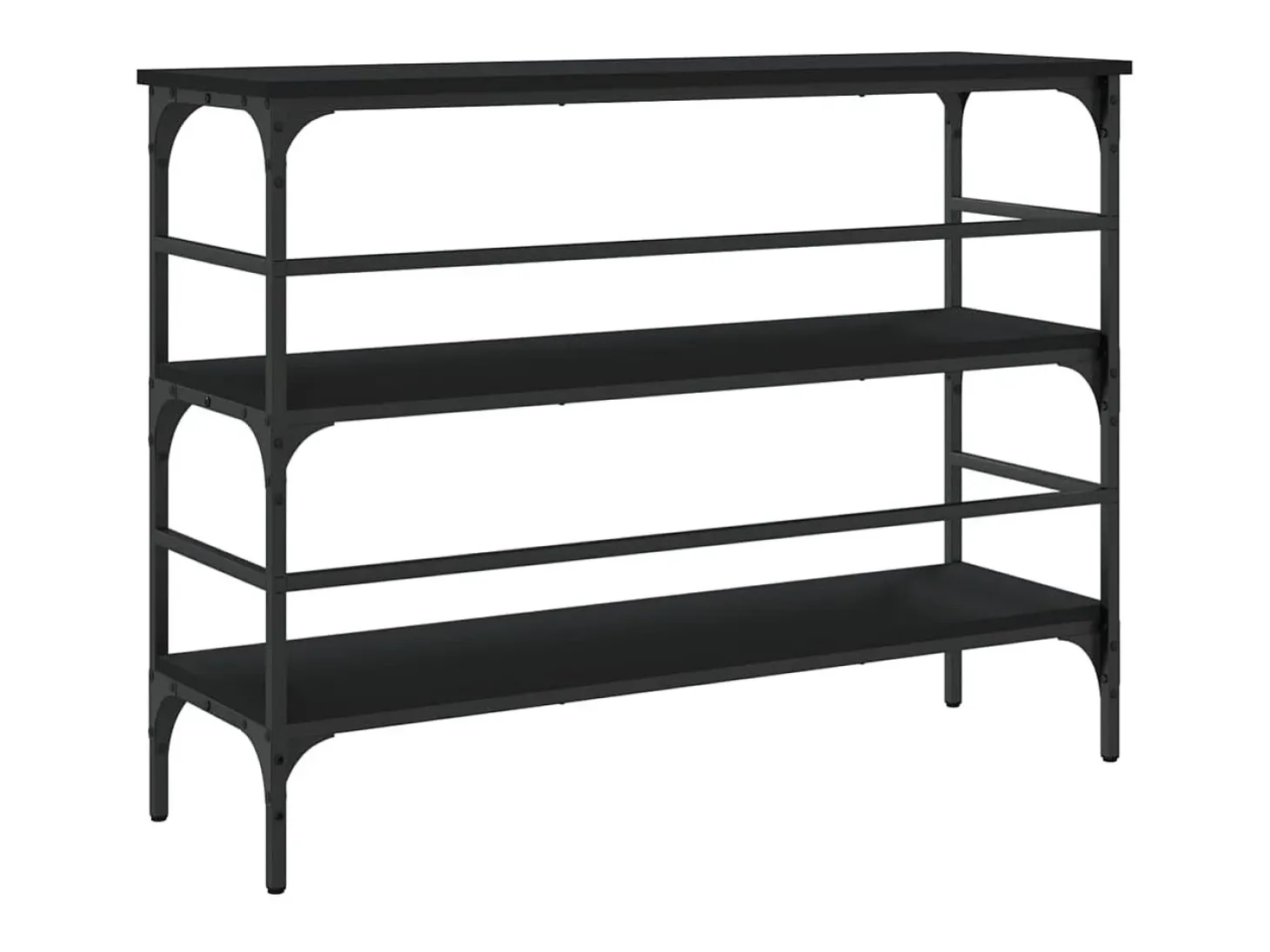 Mesa consola 100x32x75 cm derivados de madeira preto